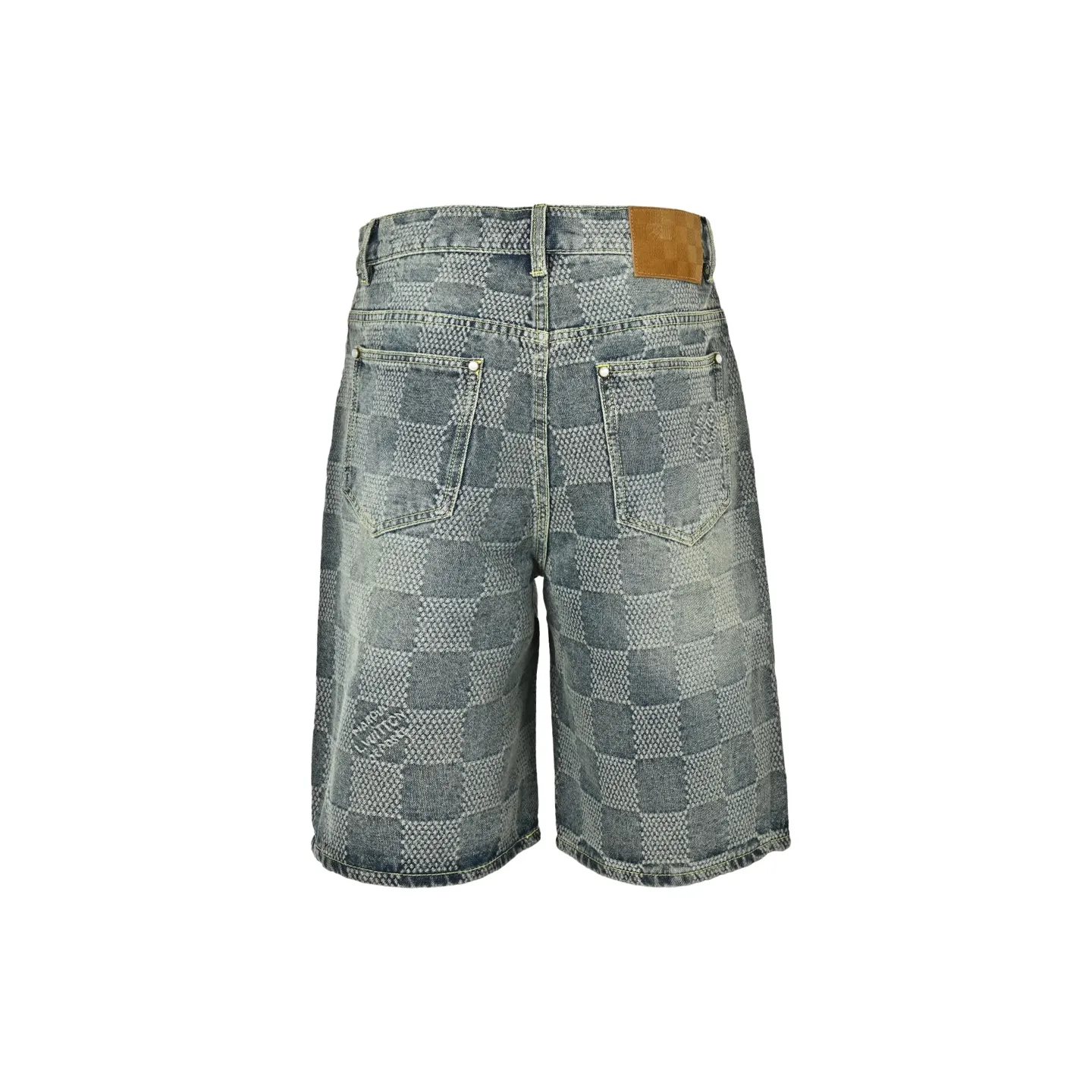 Louis Vuitton/Louis Vuitton all-over checkerboard denim shorts